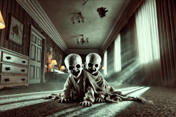 ホテル関西308号室で報告された二つの頭を持つ赤子の幽霊