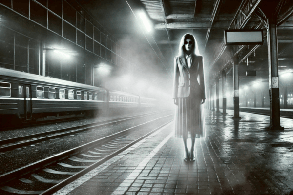 駅に出現する女性の幽霊のイメージ画像