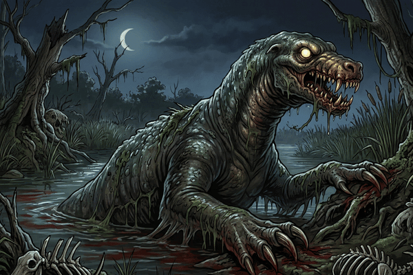 オーストラリアのUMA『バニップ』のイメージイラスト