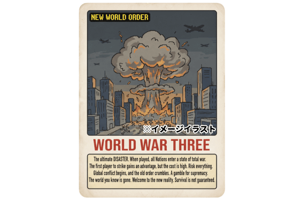 イルミナティカード『UWorld War Three（第三次世界大戦）』イメージイラスト